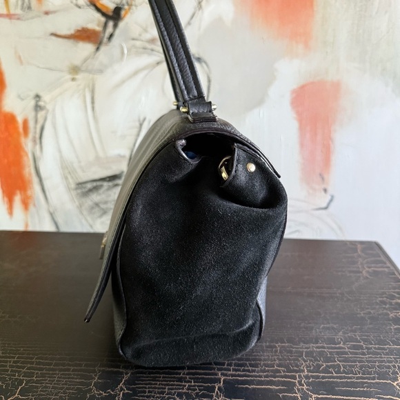 Kate Spade Black Leather and Suede Magnolia Park Top Handle Bag - Picture 3 of 15